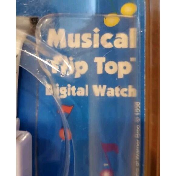 1998 Looney Tunes Armitron Musical Flip Top Digital Watch Non-working Sealed - Picture 4 of 7